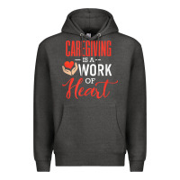 Charcoal Heather caregiving is a work of heart caregiver gifts for men, women t shirt Premium Hoodie - linhVisuals