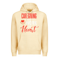 Pina Colada caregiving is a work of heart caregiver gifts for men, women t shirt Premium Hoodie - linhVisuals