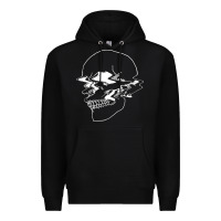 Black creepy cool egirl eboy pastel goth vaporwave glitch skull sweatshirt Premium Hoodie - linhVisuals