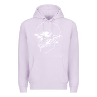 Lilac creepy cool egirl eboy pastel goth vaporwave glitch skull sweatshirt Premium Hoodie - linhVisuals