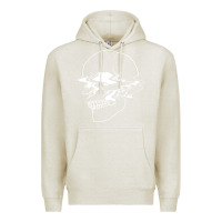 Oatmeal Heather creepy cool egirl eboy pastel goth vaporwave glitch skull sweatshirt Premium Hoodie - linhVisuals