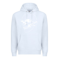 White creepy cool egirl eboy pastel goth vaporwave glitch skull sweatshirt Premium Hoodie - linhVisuals