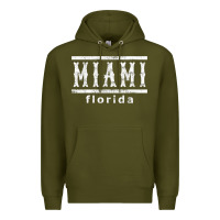 Army Green miami florida souvenir t shirt Premium Hoodie - linhVisuals