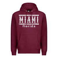 Burgundy miami florida souvenir t shirt Premium Hoodie - linhVisuals