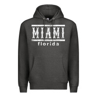 Charcoal Heather miami florida souvenir t shirt Premium Hoodie - linhVisuals