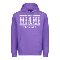 Purple miami florida souvenir t shirt Premium Hoodie - linhVisuals
