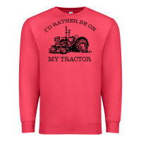Cardinal I D Rather Be On My Tractor Premium Sweatshirt - Bettercallsaul