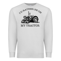 Dove Grey I D Rather Be On My Tractor Premium Sweatshirt - Bettercallsaul