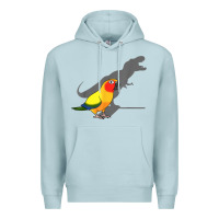 Blue Mist cute screaming parrot, birb memes, funny t rex sun conure t shirt Premium Hoodie - linhVisuals