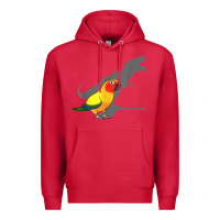Cardinal cute screaming parrot, birb memes, funny t rex sun conure t shirt Premium Hoodie - linhVisuals