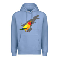 Colony Blue cute screaming parrot, birb memes, funny t rex sun conure t shirt Premium Hoodie - linhVisuals