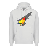 Dove Grey cute screaming parrot, birb memes, funny t rex sun conure t shirt Premium Hoodie - linhVisuals