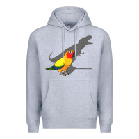 Heather Grey cute screaming parrot, birb memes, funny t rex sun conure t shirt Premium Hoodie - linhVisuals