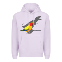 Lilac cute screaming parrot, birb memes, funny t rex sun conure t shirt Premium Hoodie - linhVisuals