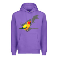 Purple cute screaming parrot, birb memes, funny t rex sun conure t shirt Premium Hoodie - linhVisuals