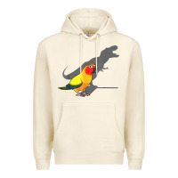 Sandshell cute screaming parrot, birb memes, funny t rex sun conure t shirt Premium Hoodie - linhVisuals