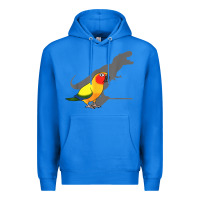 True Royal cute screaming parrot, birb memes, funny t rex sun conure t shirt Premium Hoodie - linhVisuals