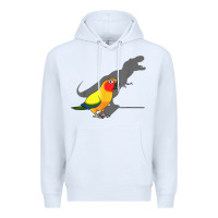 White cute screaming parrot, birb memes, funny t rex sun conure t shirt Premium Hoodie - linhVisuals