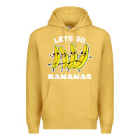 Antique Gold lets go bananas shirt  funny fruit pun shirt  banana t shirt Premium Hoodie - linhVisuals