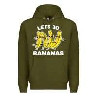 Army Green lets go bananas shirt  funny fruit pun shirt  banana t shirt Premium Hoodie - linhVisuals