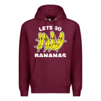 Burgundy lets go bananas shirt  funny fruit pun shirt  banana t shirt Premium Hoodie - linhVisuals