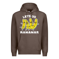 Coffee lets go bananas shirt  funny fruit pun shirt  banana t shirt Premium Hoodie - linhVisuals