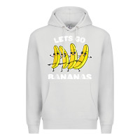 Dove Grey lets go bananas shirt  funny fruit pun shirt  banana t shirt Premium Hoodie - linhVisuals