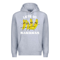 Heather Grey lets go bananas shirt  funny fruit pun shirt  banana t shirt Premium Hoodie - linhVisuals
