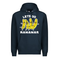 Navy lets go bananas shirt  funny fruit pun shirt  banana t shirt Premium Hoodie - linhVisuals