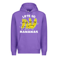 Purple lets go bananas shirt  funny fruit pun shirt  banana t shirt Premium Hoodie - linhVisuals