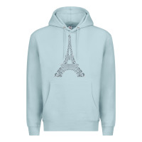 Blue Mist eiffel tower with diamonds the parisian french love sign t shirt Premium Hoodie - linhVisuals
