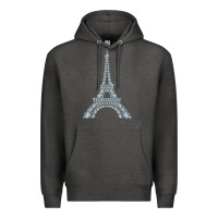 Charcoal Heather eiffel tower with diamonds the parisian french love sign t shirt Premium Hoodie - linhVisuals