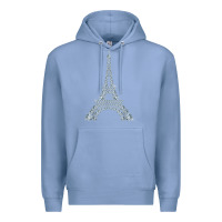 Colony Blue eiffel tower with diamonds the parisian french love sign t shirt Premium Hoodie - linhVisuals