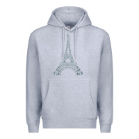 Heather Grey eiffel tower with diamonds the parisian french love sign t shirt Premium Hoodie - linhVisuals