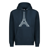 Navy eiffel tower with diamonds the parisian french love sign t shirt Premium Hoodie - linhVisuals