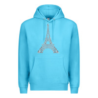 Ocean Blue eiffel tower with diamonds the parisian french love sign t shirt Premium Hoodie - linhVisuals