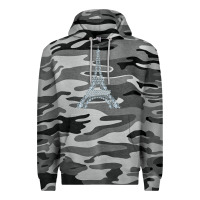 Slate Camo eiffel tower with diamonds the parisian french love sign t shirt Premium Hoodie - linhVisuals