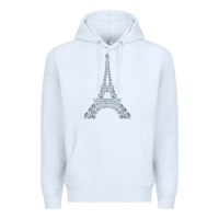 White eiffel tower with diamonds the parisian french love sign t shirt Premium Hoodie - linhVisuals