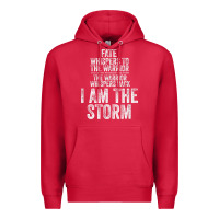 Cardinal fate whispers to warrior i am the storm quote gritty fighter t shirt Premium Hoodie - linhVisuals