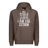 Fate Whispers To Warrior I Am The Storm Quote Gritty Fighter T Shirt Premium Hoodie | Teevron