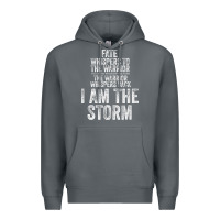 Rock fate whispers to warrior i am the storm quote gritty fighter t shirt Premium Hoodie - linhVisuals