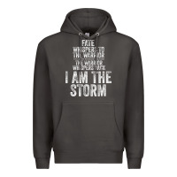 Smoke fate whispers to warrior i am the storm quote gritty fighter t shirt Premium Hoodie - linhVisuals
