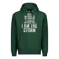 Sports Green fate whispers to warrior i am the storm quote gritty fighter t shirt Premium Hoodie - linhVisuals