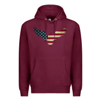 Burgundy bald eagle  america Premium Hoodie - linhVisuals