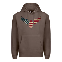 Coffee bald eagle  america Premium Hoodie - linhVisuals