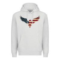 Dove Grey bald eagle  america Premium Hoodie - linhVisuals