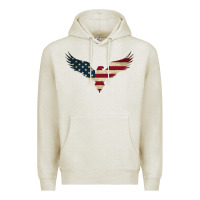 Oatmeal Heather bald eagle  america Premium Hoodie - linhVisuals