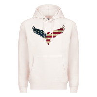 Pale Pink bald eagle  america Premium Hoodie - linhVisuals