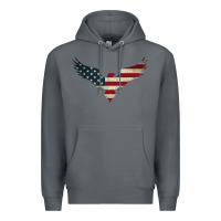 Rock bald eagle  america Premium Hoodie - linhVisuals