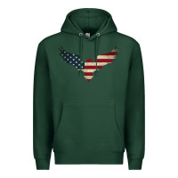 Sports Green bald eagle  america Premium Hoodie - linhVisuals